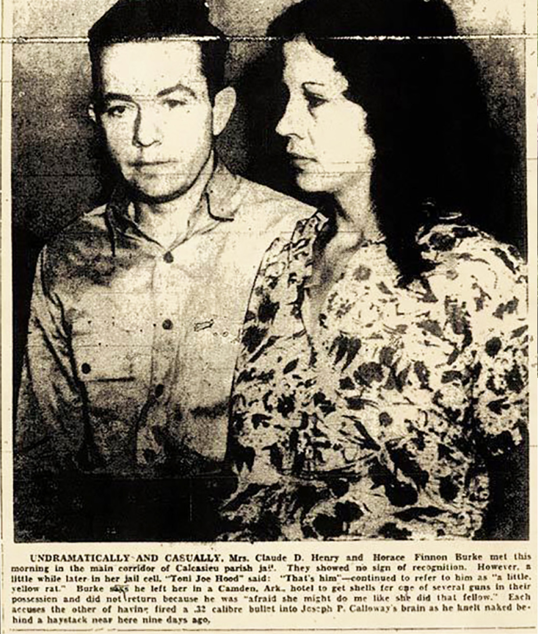 On This Day in 1942 – Toni Jo Henry, Louisiana’s first (and only) woman to be electrocuted.